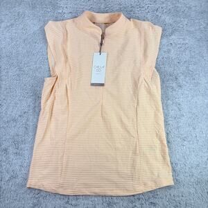 NWT Calia Women's Golf Renew Cap Sleeve Polo in Peach Sherbert Size XS